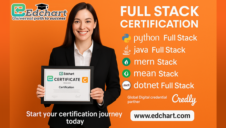 Global Career Opportunities with Edchart’s Full Stack Certification and Credly Recognition
