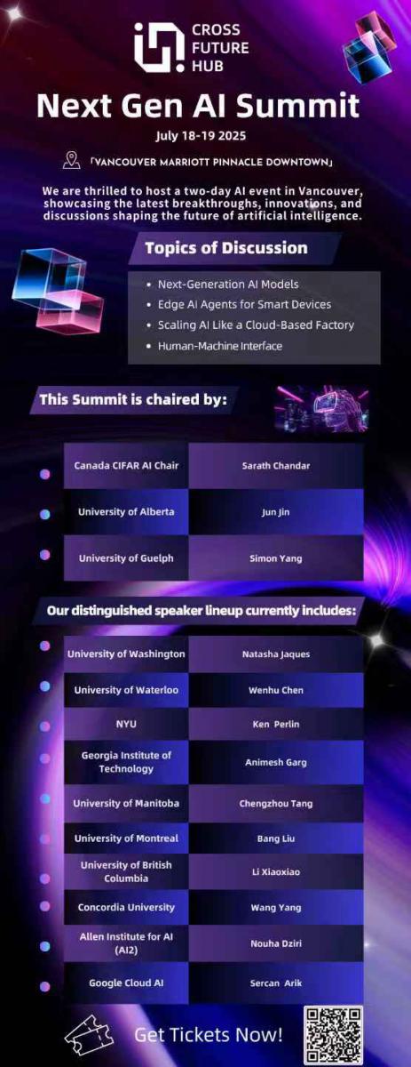 Canada’s Next Gen AI Summit Announced for July 2025